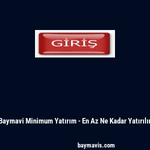 Baymavi Minimum Yatırım - En Az Ne Kadar Yatırılır